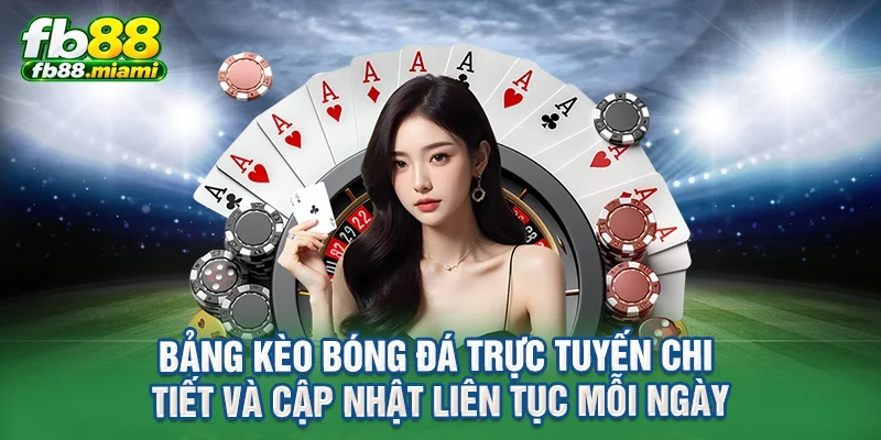 Bảng kèo bóng đá trực tuyến chi tiết và cập nhật liên tục mỗi ngày