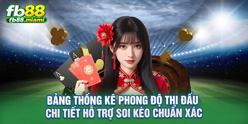 bảng thống kê phong độ thi đấu chi tiết hỗ trợ soi kèo chuẩn xác