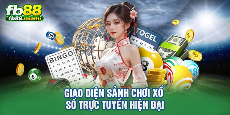 giao diện sảnh chơi xổ số trực tuyến hiện đại